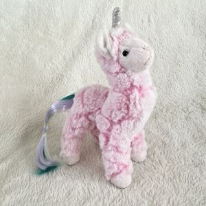 Douglas Cuddle Toys Pink 9” Plush Llamacorn Llama Alpaca Unicorn Rainbow Tail